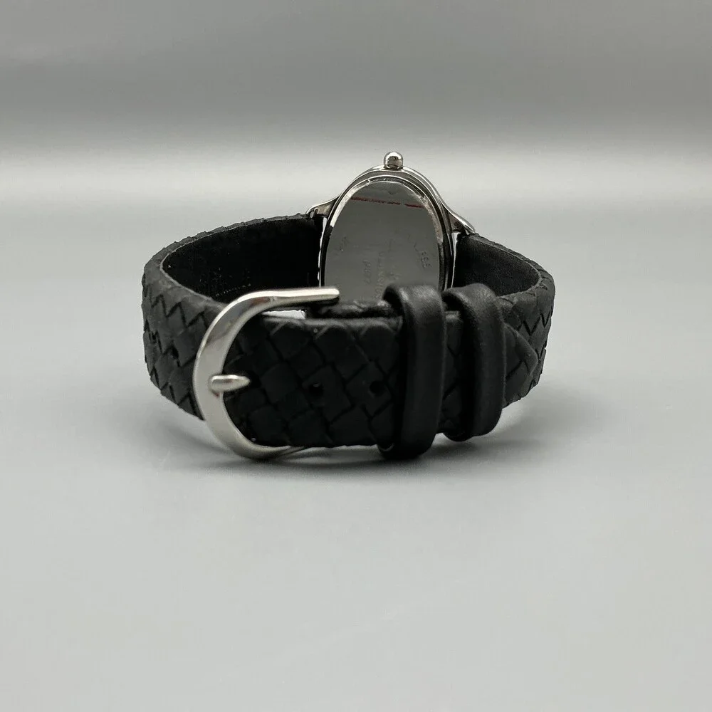 Joan Rivers Classics Womens Watch 40mm Black Dial Braided Leather New Battery